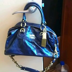 Purple patent leather Coach Bag